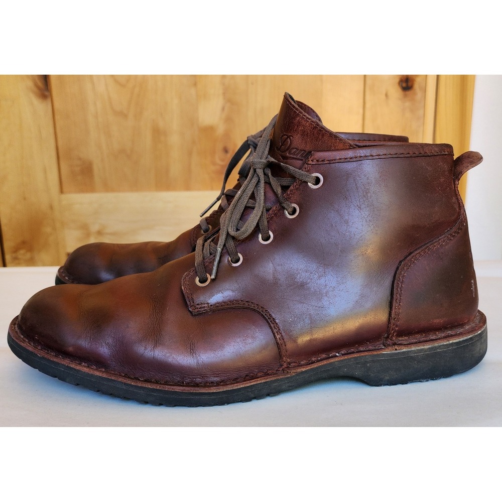 Danner Sz 10 Brown Leather Wolf Creek Chukka Boots 32671 Work Wear Blue Collar